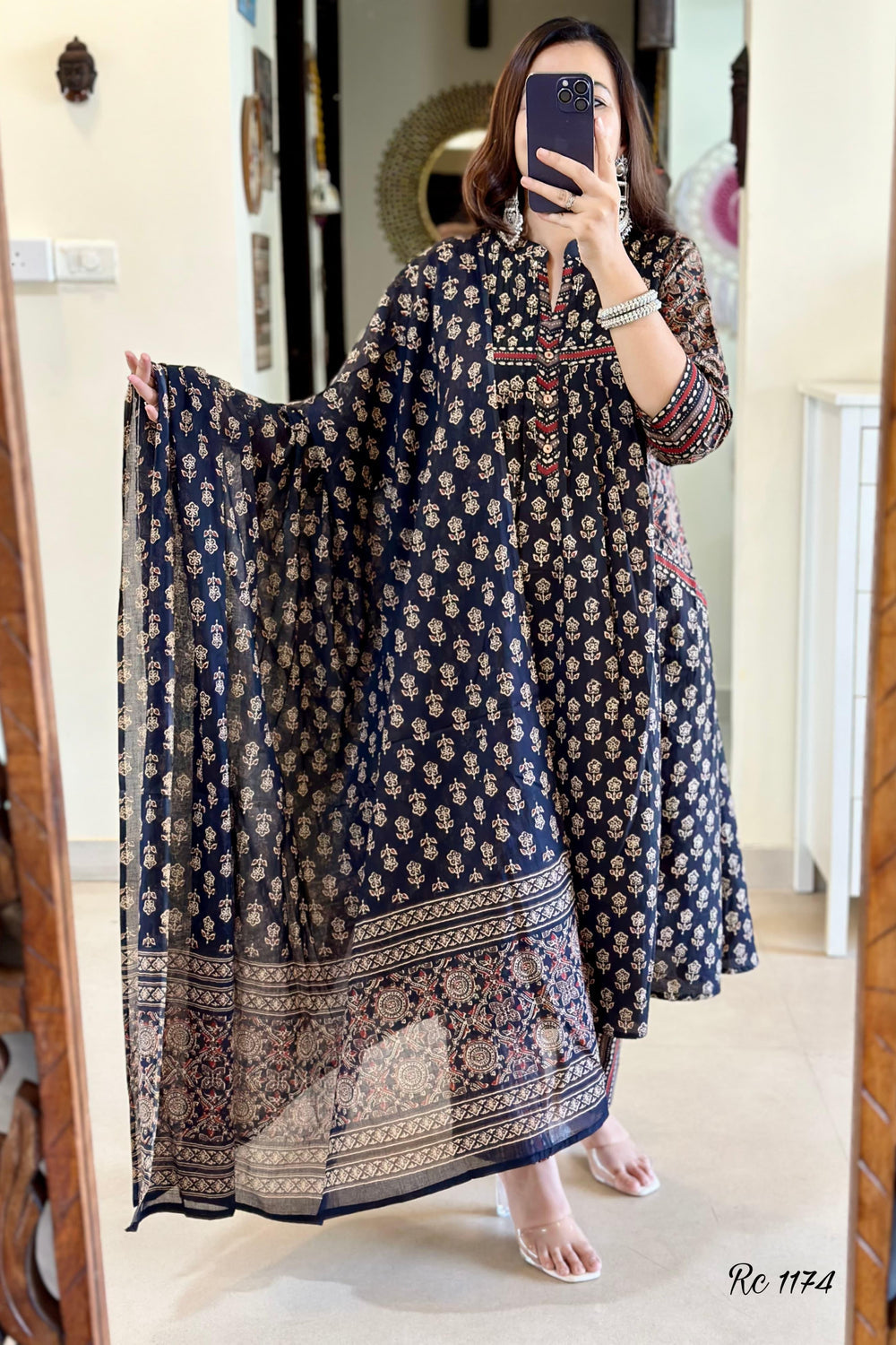 Blue  Kurta And Pant With Dupatta Set for Women's