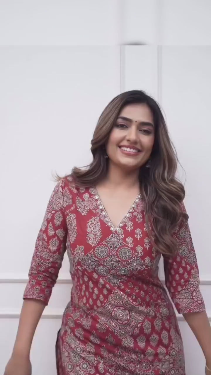 Blue Printed Design Fancy Attractive Kurta With Bottomwear Sets